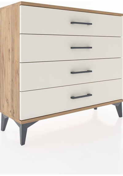 Arges Şifonyer 4 Çekmeceli 88x30x80 Çam-aytaşı Çam