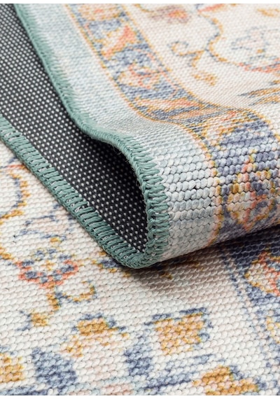 Elısta Vıntage Vintage Tasarımlı Yumuşak Bukle Dokuma Kaymaz Tabanlı Yıkanabilir Modern Halı Mavi - Bej Elısta Vıntage Vintage Tasarımlı Yumuşak Bukle Dokuma Kaymaz Tabanlı Yıkanabilir Modern Halı Mavi - Bej