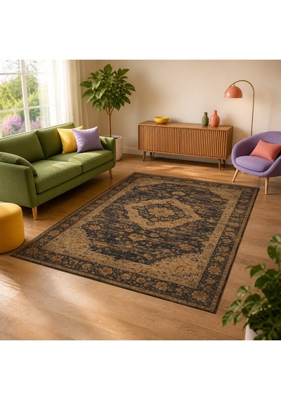 Kartela Halı Novi Halı Jüt Taban Dokuma Halı Antrasit - 160 X 240 Cm