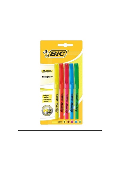 Bic Marking Highlighter Fosforlu Işaretleme Kalemi 5 Renk
