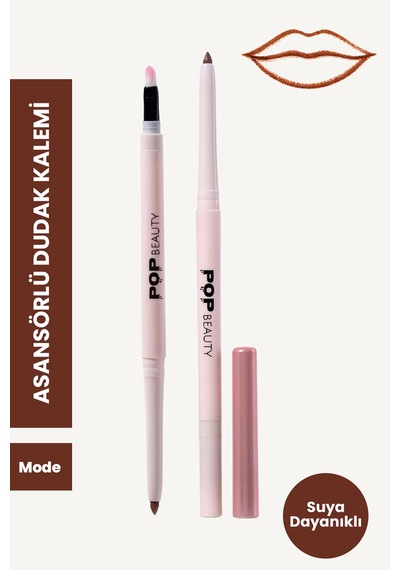 Pop Beauty Waterproof Suya Dayanıklı Asansörlü  Dudak Kalemi Mode