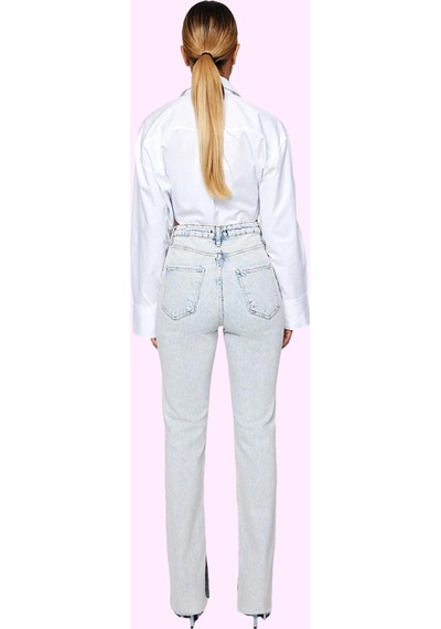 Ersefa Kadın Denim Flare Jean Yüksek Bel 5 Cep Esnek Günlük Ve Şık Kombi mavi