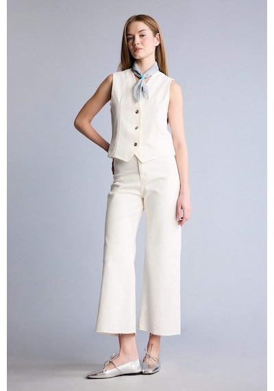Defacto Culotte Yüksek Bel Kısa Paça Crop Jean Pantolon B5012ax26smnm86 Ekru-nm86 Defacto Culotte Yüksek Bel Kısa Paça Crop Jean Pantolon B5012ax26smnm86 Ekru-nm86