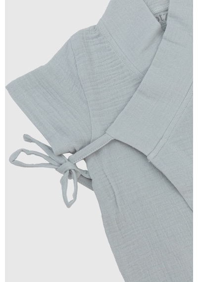 Totzee Uzun Kimono Tulum Sis Grisi Gri