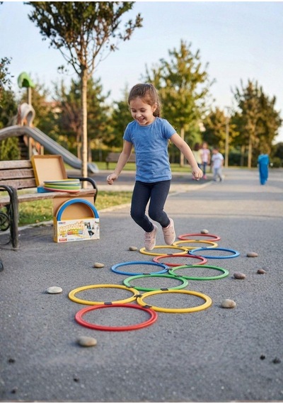 22 Parça Hopscotch Sek Sek Halkaları