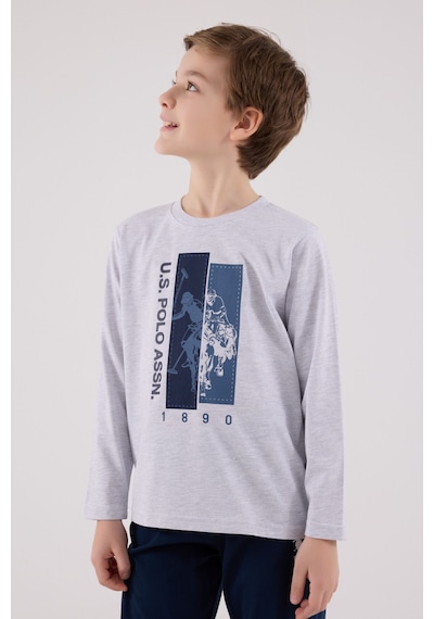 U.S. Polo Assn. U.s. Polo Assn Erkek Çocuk Gri Pijama Takımı Us2206-c-v1