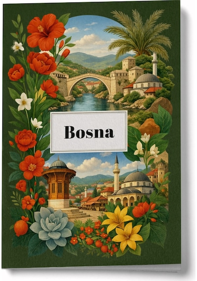 Ümmet Coğrafyası 20 Bosna A6 Çizgili Mini Defter Not Defteri Çok Renkli