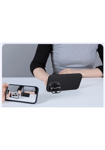 Nillkin Apple Uyumlu iPhone 15 Pro Stand Özellikli Lens Koruyuculu Lansman Kılıf Yeşil