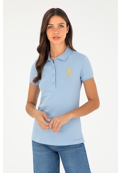 U.S. Polo Assn. Kadın Açık Mavi Basic Polo Yaka Tişört 50280071-VR003 U.S. Polo Assn. Kadın Açık Mavi Basic Polo Yaka Tişört 50280071-VR003