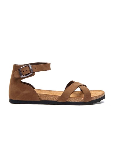Comfortfusse Milano - Kadın Ortopedik Hakiki Deri Sandalet Kum