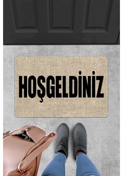 Evaşk Kapı Önü Paspası Vinil Kaymaz Tabanlı 45 X 70 Evaşkdm12066a