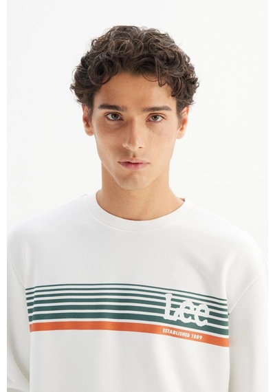 Lee Erkek Sweat L2520099 102 Beyaz Beyaz