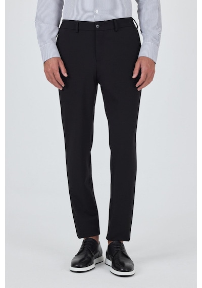 İmza Siyah Esnek Yandan Cepli Casual Slim Fit Jogger Pantolon 1003250162 Siyah