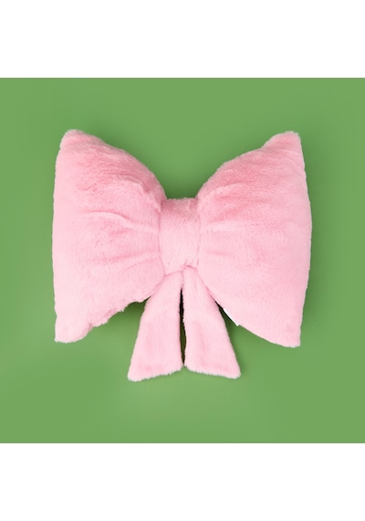 Soft Kurdele Figürlü Yastık - Pembe - 40x30 Cm