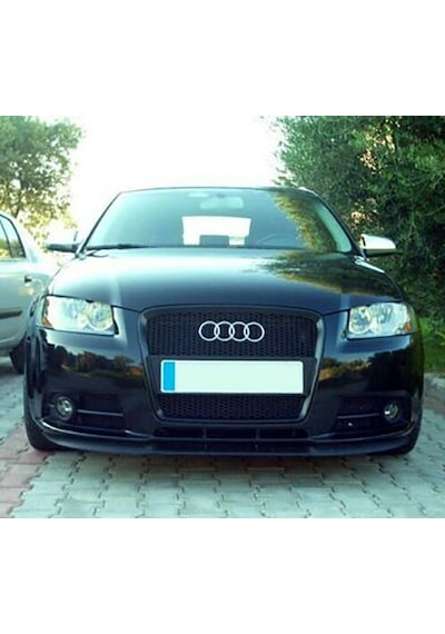 Audi A3 S3 8P 2004 - 2008 Ön Lip Mat Siyah Ön Tampon Lip
