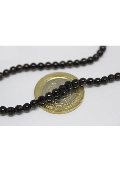 Dumanlı Kuvars Taşı Yarım Dizi 4 MM 18 CM Çok Renkli