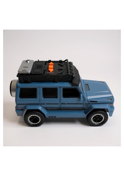 Işıklı Müzikli Lüks Jeep Oyuncak Araba 1:16 Ölçekli Off-road Model 3+ Yaş Mavi