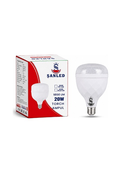 20w Kristal Tasarruflu E27 Beyaz Işık Torch Led Ampul 2 Adet 2 Adet