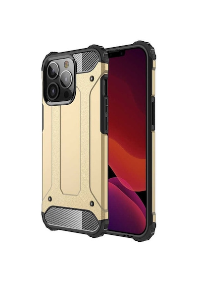 Apple Uyumlu iPhone 13 Pro Max Kılıf Armor Hybrid Zırh Silikon Siyah