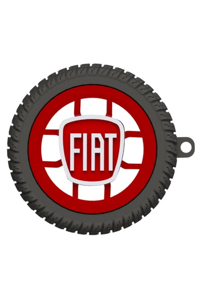 Fiat Uyumlu Özel Tasarım Anahtarlık - Premium Hafif Ve Dayanıklı Kırmızı