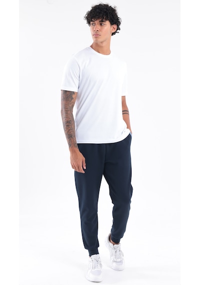 Rowinger Modal Karışımlı Yumuşak Dokulu Kontrast Biye Detaylı Erkek Jogger Eşofman Altı Navyblue