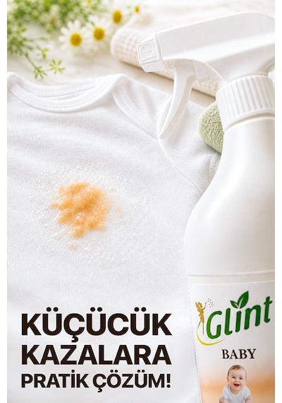 Glint Baby 1 Litre Bitkisel İçerikli Bebek Çamaşır Leke Çıkarıcı