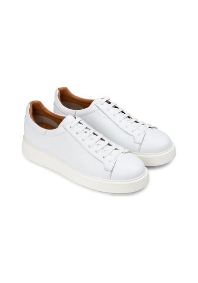 Deery Hakiki Deri Beyaz Erkek Sneaker Ayakkabı - 01954mbyze01 Beyaz