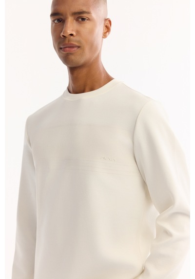 Avva Erkek Siyah Bisiklet Yaka Pamuklu Bi-stretch Baskılı Regular Fit Sweatshirt A52y1215 Ekru Avva Erkek Siyah Bisiklet Yaka Pamuklu Bi-stretch Baskılı Regular Fit Sweatshirt A52y1215 Ekru