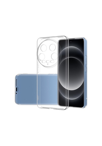 Xiaomi 14 Ultra Kılıf Kamera Korumalı Silikon Şeffaf Arka Kapak Şeffaf