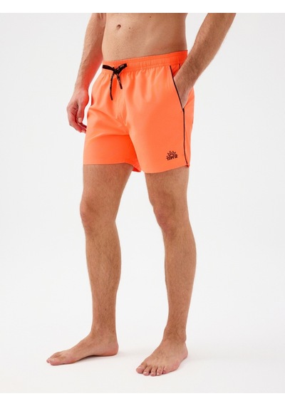 Regular Fit Erkek Deniz Şortu Neon Orange