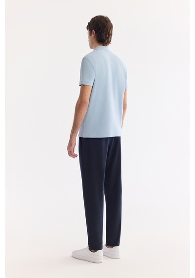 Avva Erkek Mavi Kıvrılmaz Polo Yaka %100 Pamuk Basic Regular Fit T-shirt B001032 Avva Erkek Mavi Kıvrılmaz Polo Yaka %100 Pamuk Basic Regular Fit T-shirt B001032