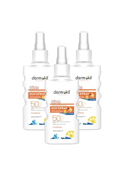 Dermokil Kids SPF 50+++ Yüksek Koruyucu Çocuk Güneş Spreyi 3 x 200 ML