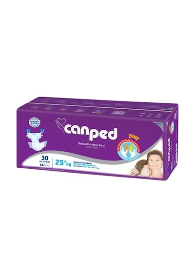Canped Hasta Bezi Çoçuklar Için Bel Bantlı Tekstil Yüzeyli 90 Ade