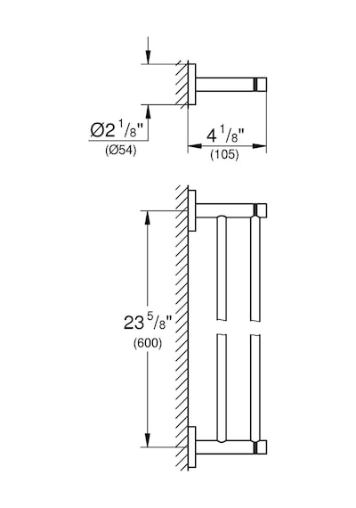 Grohe İkili Havluluk 60 Cm Essentials Krom - 40802001