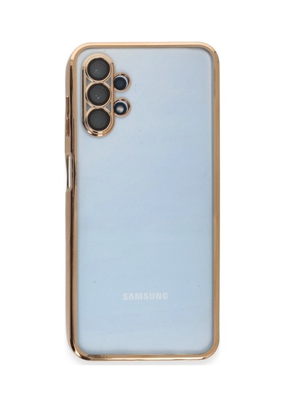 Samsung Galaxy A13 4g Uyumlu Kılıf Lensli Silikon - Gold
