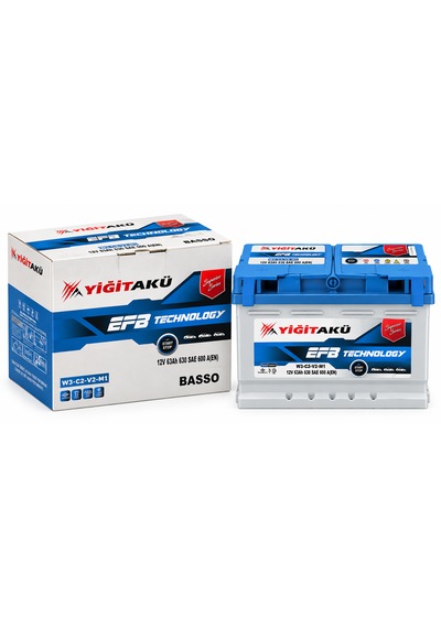 Yiğit Akü 12v 63 Ah 600a Efb Start-stop Otomobil Aküsü 2026 Üretim