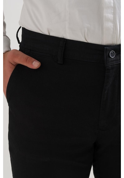 Notra Klasik Kesim Kışlık Kumaş Gabardin Boru Paça Erkek Pantolon siyah Siyah