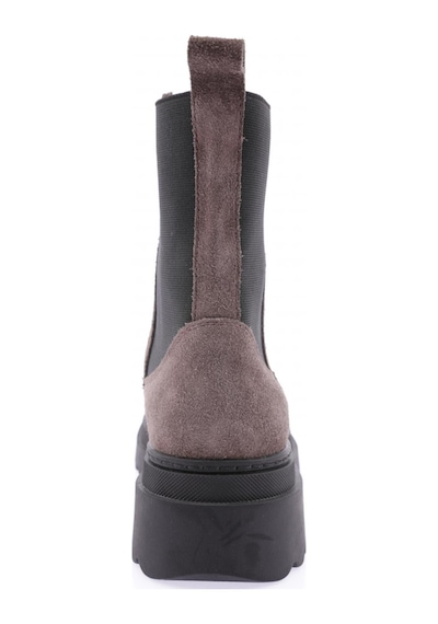Dgn 345-t Kadin Kalin Taban Strech Detayli Bot Taupe Süet