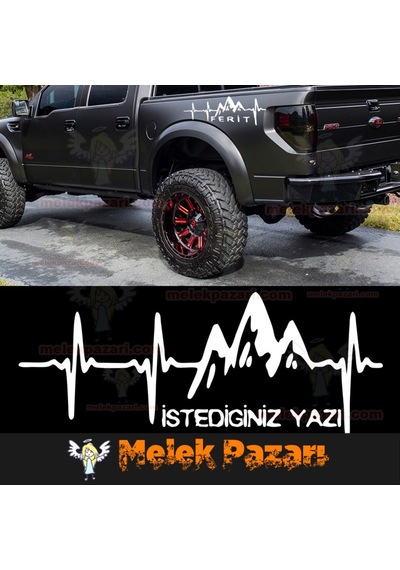 Nabız Atışı Dağ Istediğiniz Yazı Oto Sticker