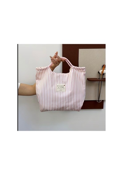 Lilly Pink Stripe Tote Bag Pembe Pembe