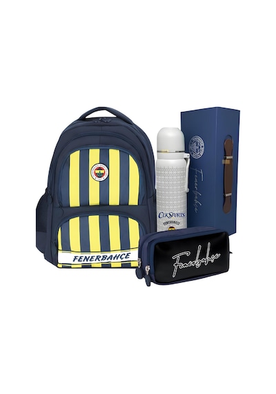 Okul-sırt Çantası + Kalem Çantası Lisanslı Bardaklı Kapak Çelik Termos Premium Set 1 Çok Renkli