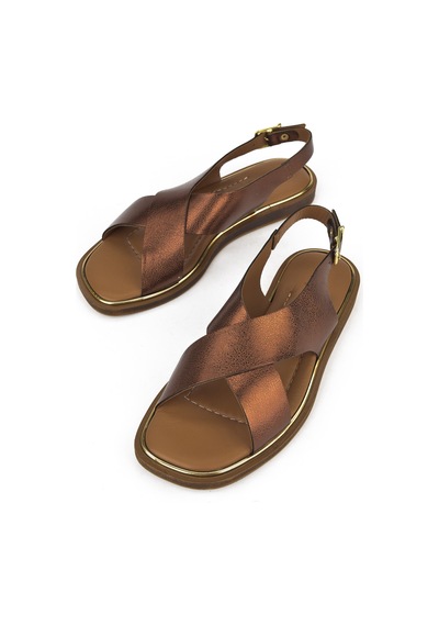 Ziya Kadın Hakiki Deri Sandalet 1511032z11500 Bronz 1511032z11500 325 36