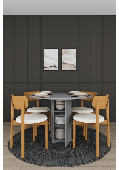 Lüks Yemek Odası Takımı 3 Parça %100 Mdf Konsol Yemek Masası Tv Ünitesi Yt03 Kül Gri Lüks Yemek Odası Takımı 3 Parça %100 Mdf Konsol Yemek Masası Tv Ünitesi Yt03 Kül Gri