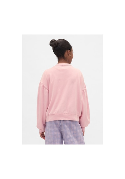 Gap Kız Çocuk Relaxed Flippy-sequin Grafikli Sweatshirt Pembe