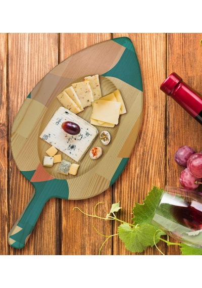 Bk Gift Modern Art Tasarımlı Yaprak Şeklinde Doğal Ahşap Servis Ve Sunum Tabağı Model 9