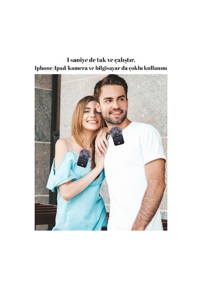 Plentiful Çoklu Giriş Kablosuz Çiftli Yaka Mikrofonu