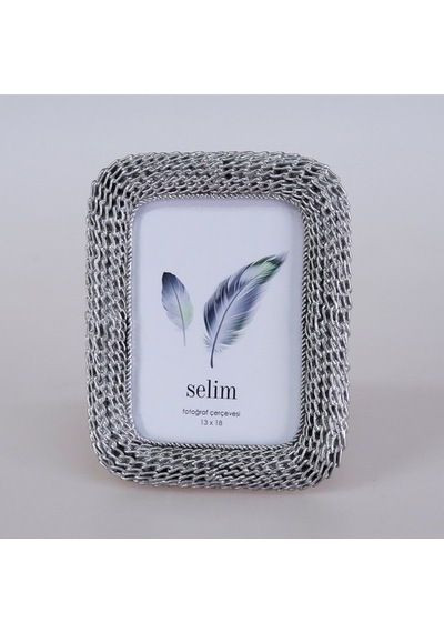 13X18 Chain Çerçeve Gümüş