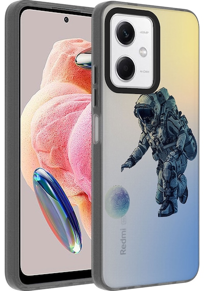 Redmi Note 12 4g Kılıf Desenli Uzrm Dragon Sert Kapak - Astronot Astronot