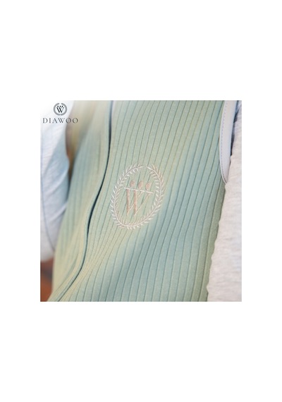 Diawoo Cocoon Walker 4 Mevsim Merino Uyku Tulumu,%100 Merino-org. Pamuk,2-7 Yaş Haki Haki