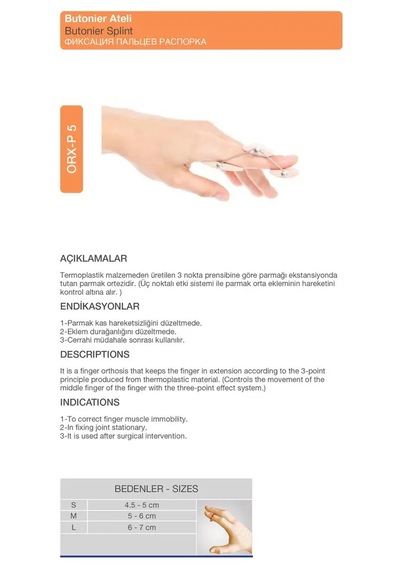 Orlex Butonıer Splınt P5